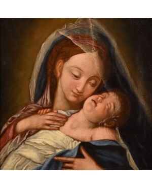 Madonna con il Bambino dormiente, Seguace di Giovan Battista Salvi detto "il Sassoferrato" (1609 - 1685)