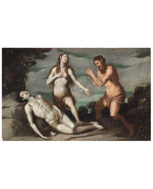 Adamo e Eva piangono la morte di Abele