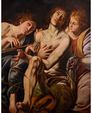 San Sebastiano curato dagli angeli, Cerchia di Tanzio da Varallo (Alagna Valsesia, 1582 circa – Varallo, 1633)