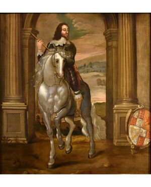 Ritratto di Carlo I, Re d'Inghilterra, Anthoon van Dyck (Anversa 1599 - Londra 1641) Seguace di