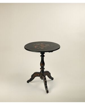 XIX secolo tavolino in legno ebanizzato