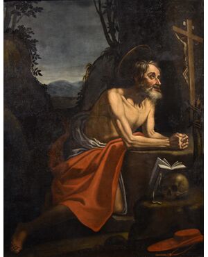 San Girolamo penitente nella grotta, Hendrick de Somer detto Enrico Fiammingo (Lokeren 1602 - Napoli 1655)