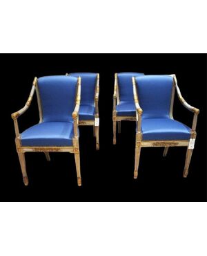 Four Neapolitan armchairs     