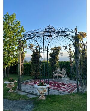 Gazebo ottagonale in ferro pieno