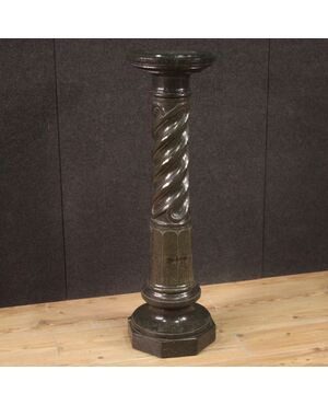 Italian twisted marble column from the 20th century