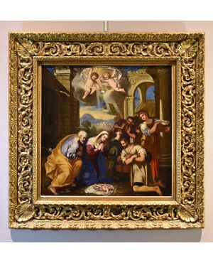 Natività con adorazione dei pastori, Giacinto Gimignani (Pistoia, 1606 - Roma, 1681) bottega