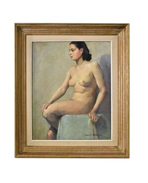 DIPINTI NUDITA' FEMMINILE, ART DECO, QUADRI DI NUDI DI DONNA, DUBOST MICHEL, DEL 1900. (QN569)