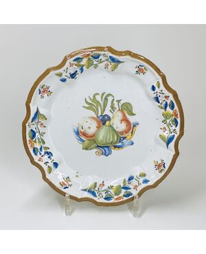 Piatto in maiolica Antonibon di Nove di Bassano , XVIII secolo