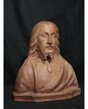 Busto di Cristo in terracotta, Toscana, '500