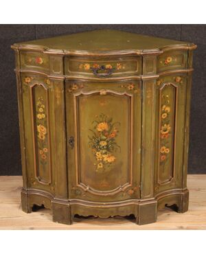 Painted corner cupboard in Venetian style of the 20th century