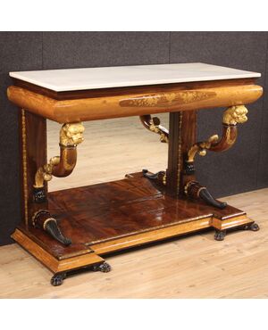 Spanish console in inlaid wood from the 19th century