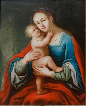 Scuola di Anversa, XVII secolo  Madonna con bambino