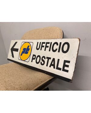 Insegna Vintage poste in metallo anni 70/80 ottimo stato . Mis 81 x 25 