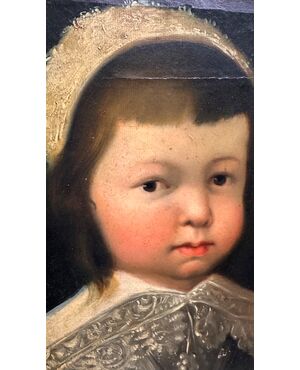 Quadro, dipinto "Ritratto di bambina" - XIX sec. 