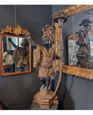 Scultura in Bronzo di Moro Veneziano del 1870 da palazzo veneziano