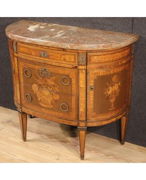 Louis XVI style half-moon commode from 19th century