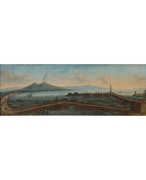 Tommaso Ruiz (attivo tra il 1710-1750), Veduta del porto di Napoli 