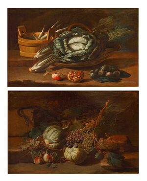 Nicola Levoli (Rimini, 1728 – 1801), Coppia di nature morte