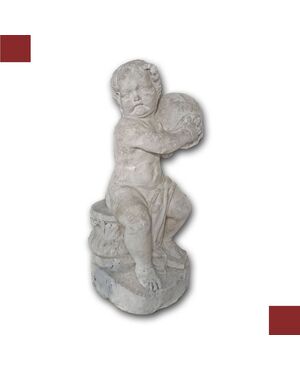 SCULTURA MARMOREA ERCOLE BAMBINO XVI SECOLO