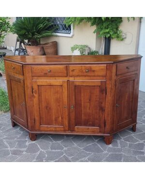 Credenza Scantonata del 1800 Veneta in Ciliegio