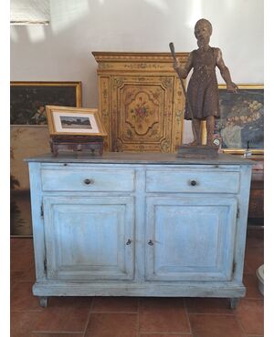 Credenza dipinta con piano scrittoio