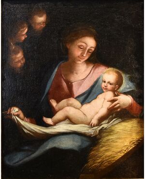 Madonna con Bambino, Anton Maria Piola (Genova, 1654 – 1715) cerchia