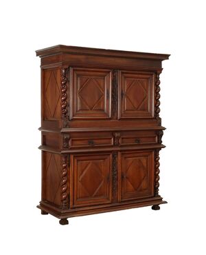 Credenza a Doppio Corpo Provenza Fine XVIII - Inizio XIX Secolo