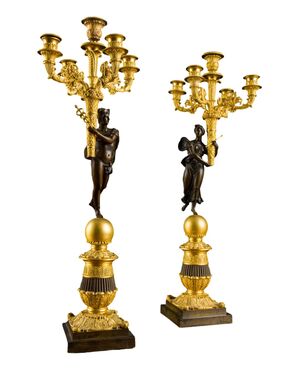 Coppia di Candelabri Parigi secondo quarto del XIX secolo