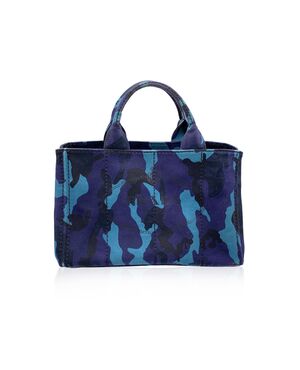 PRADA Borsa Shopper in Tela Col. Blu Canapa M