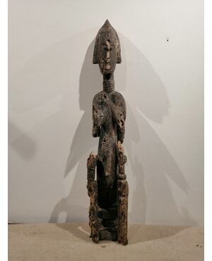 Scultura femminile lignea arte Bambara - Mali XIX secolo - mancanze