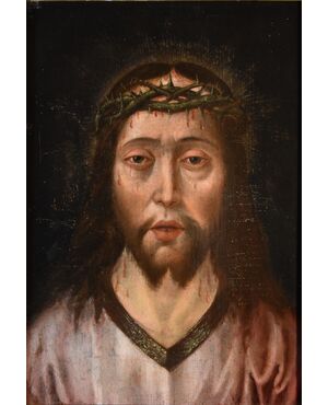 Ecce Homo, Maestro fiammingo del XVI secolo cerchia di Quentin Metsys (Lovanio, 1466 – Anversa, 1530)