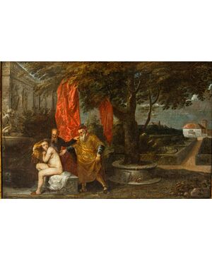 Seguace di Pieter Lastman, XVII Secolo,  Susanna e i vecchioni