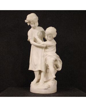 Signed Italian marble sculpture from the 19th century