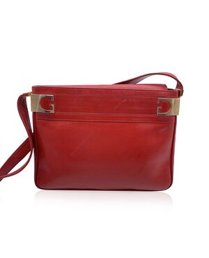 GUCCI Borsa a Tracolla Vintage in Pelle Col. Rosso M