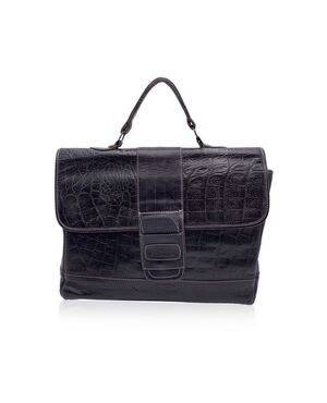 GIANFRANCO FERRE Borsa a Mano Vintage in Pelle Col. Nero M