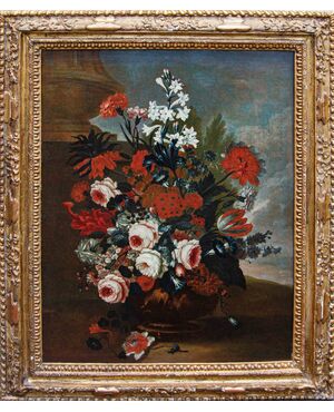 Karel Van Vogelaer, detto Carlo dei fiori (1653-  1695), Vaso di fiori