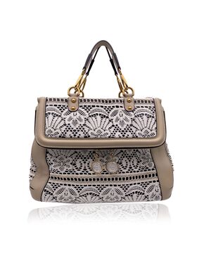 DOLCE & GABBANA Borsa a Mano in Pelle Col. Beige Sicily L