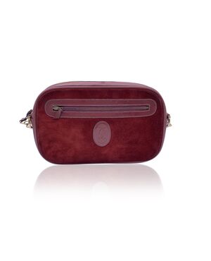 CARTIER Pochette Vintage in Camoscio Col. Bordeaux S