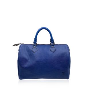 LOUIS VUITTON Borsa a Mano in Pelle Col. Blu Speedy M