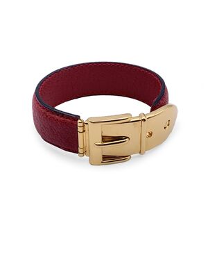 GUCCI Bracciale Vintage in Pelle Col. Rosso