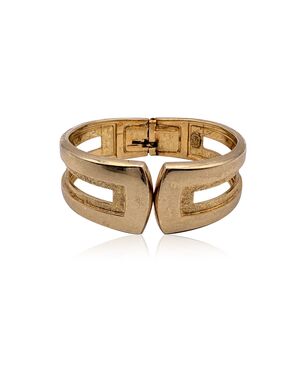 CHRISTIAN DIOR Bracciale Vintage in Pelle Col. Oro