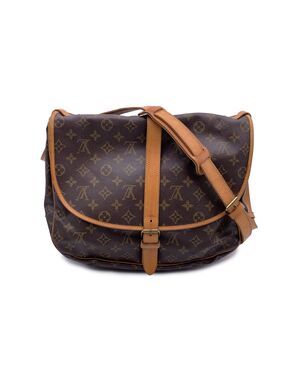 LOUIS VUITTON Borsa a Tracolla Vintage in Tela Col. Marrone Saumur L