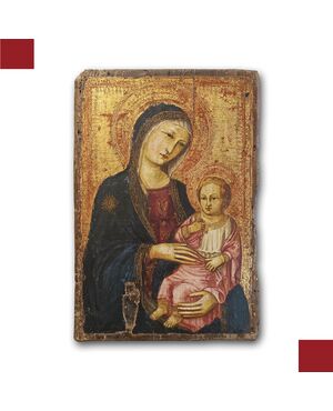 TAVOLETTA CON MADONNA E BAMBINO XVI SECOLO 