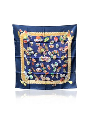 HERMES Foulard in Seta Col. Blu Couvee d’Hermes