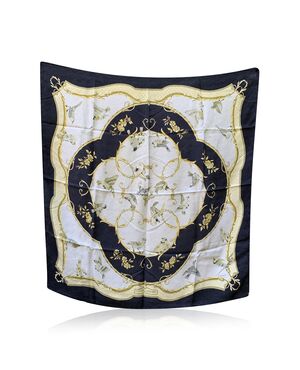 HERMES Foulard in Seta Col. Bianco La Cle Des Champs