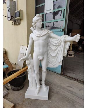 Scultura in marmo - Apollo del Belvedere - H 120 cm