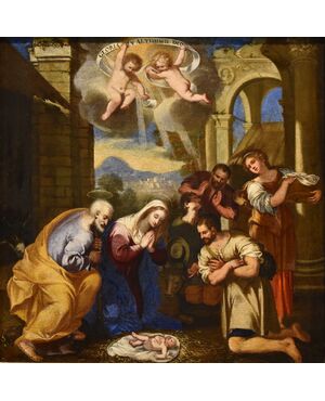 Natività con adorazione dei pastori, Giacinto Gimignani (Pistoia, 1606 - Roma, 1681) bottega