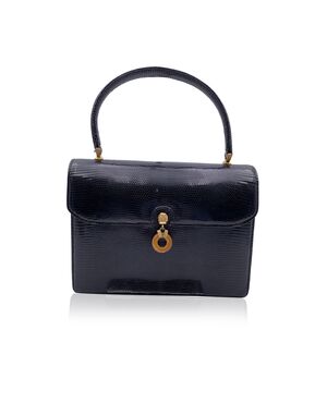 GUCCI Borsa a Mano Vintage in Pelle Col. Nero S