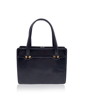 GUCCI Borsa a Mano Vintage in Pelle Col. Nero M