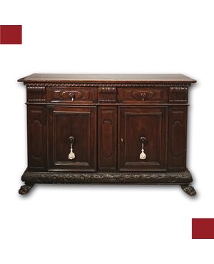 CREDENZA IN NOCE LOMBARDA XVII SECOLO 